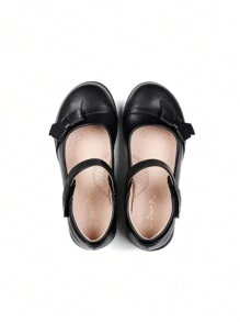Girls School Uniform Shoes Mary Jane Dress Flats Back To School Shoes(Little Kid/Big Kid) - 黑色 - 查看 8