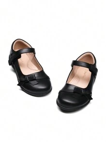 Girls School Uniform Shoes Mary Jane Dress Flats Back To School Shoes(Little Kid/Big Kid) - 黑色 - 查看 9