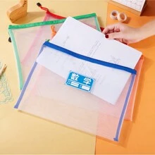 Pasta transparente para documentos de camada única/dupla, pasta de malha com zíper tamanho A4 para armazenamento de material escolar, organizador de arquivos de escritório, volta às aulas, volta às aulas, material escolar