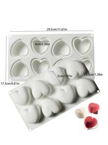 1pc 3D Ball Shape Silicone Mold For Baking Non-Stick Easy Release White Sphere Baking Mold For Mousse Cake Fondant Sugarcraft Dessert Pastry Tools