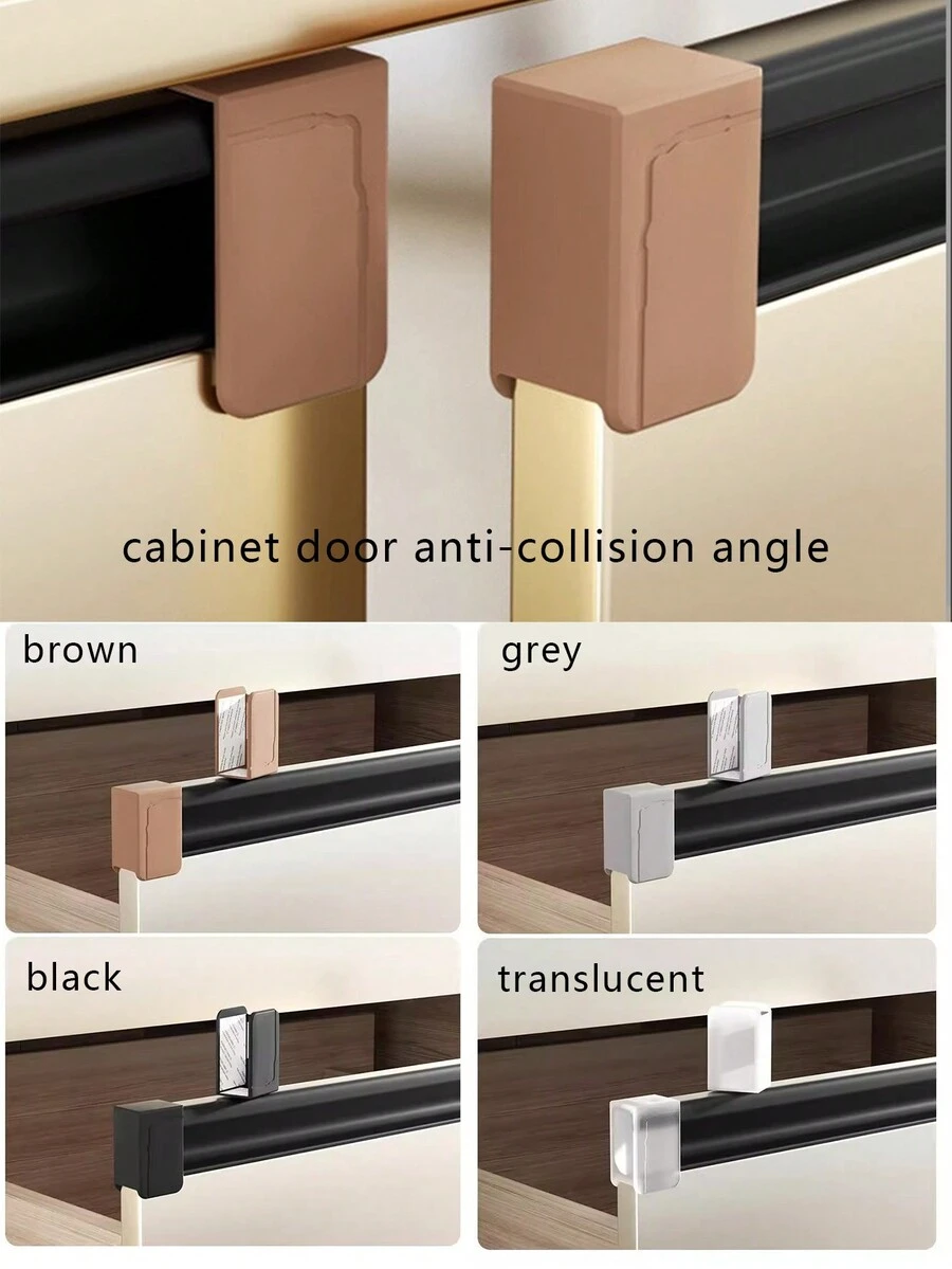 G-Shape Cabinet Door Handle Anti-Collision Angle Protector, Scratch-Resistant Hand Corner Guard, Furniture Drawer Table Edge Protection Cover - Multicolor - View 1