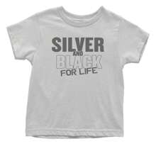 Silver And Black For Life Football Fan Infant One-Piece Romper Bodysuit And Toddler T-Shirt - Lavender - 查看 12