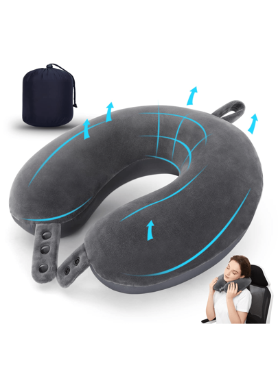 Shaped Travel Neck Pillow, Memory Foam Airplane Kussen Head Support