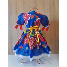Teen Girls Dresses - Màu xanh lam - Xem 3