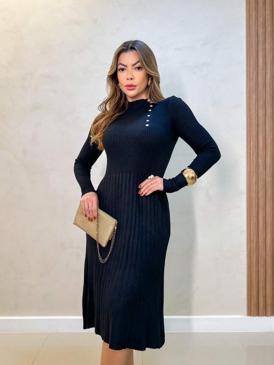 Women Short Dresses - 黑色 - 查看 1