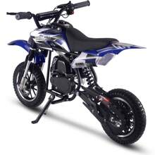 SAY YEAH Mini Kid Dirt Bike, Model 50CC 2-Stroke Gas Bike With Off-Rode Tire, Suspensions, Disc Brakes, Max Load 130Lbs, EPA Approved Brakes: Front & Rear Disc - Blue - View 4