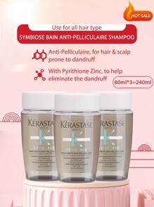Kérastase KERASTASE[Mini]SYMBIOSE BAIN PURETE ANTI-PELLICULAIRE 洗发水 80ml*3 保湿去屑无硫酸盐洗发水，适用于易生头皮屑的头发和头皮。清洁和滋润头皮和头发 | 适用于易生头皮屑的头皮 | 不含硫酸盐 | 含有吡硫鎓锌 - 80ml*3/240ml - 查看 1