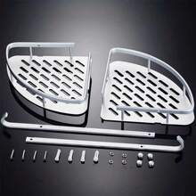Suporte de Shampoo Aluminio Rack de Banheiro Sabonete Prateleiras Parede - Multicolorido - Visão 3
