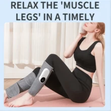 具內置電池的家用電熱氣壓腿部按摩器，腿部氣囊加熱壓縮治療按摩器 - 彩色 - 查看 3