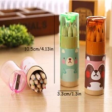 12 Cái/hộp Bút Chì Màu Hình Gấu Mini Dễ Thương - Bộ Văn Phòng Phẩm Sáng Tạo Dành Cho Học Sinh - Quà Tặng Halloween, Lễ Tạ Ơn Và Giáng Sinh Hoàn Hảo - Nhiều màu - Xem 10