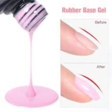 4件套橡胶底胶指甲油套装，夏季粉色美甲，7毫升裸色橡胶底胶指甲油，美甲遮瑕色涂层，半永久UV结构凝胶指甲油，可卸UV橡胶底胶，美甲套装，美甲用品，美甲设计，家用沙龙美甲，女士礼物 - 彩色 - 查看 5