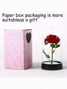 1个仿真玫瑰花布艺装饰夜灯，室内装饰，适用于客厅、卧室、床头柜，适合作为情人节、母亲节、生日礼物送给朋友、家人、爱人，也可作为圣诞节装饰或礼品。 - 紅色 - 查看 10