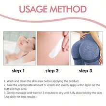 Crema para aumentar las nalgas - Reafirmante y realzando tus curvas, crema para el trasero, crema corporal, crema para la piel - 30g - Ver 4