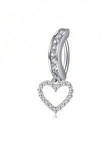 CIZME 1PC 14G 10mm Belly Button Ring, Clicker Belly Rings For Women, Stainless Steel CZ Belly Button Piercing, Reverse Navel Rings Body Jewelry, Gold/Silver, Belly Button Rings For Women 316L Stainless Steel Clicker Belly Rings CZ Heart Water Droplets Curved Reverse Navel Rings Belly Piercing Jewelry Barbell Valentines,Mom,Mother,Mother's Day,Gift - 1.6*10mm - View 22