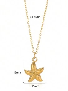 1 Máy Tính Pháp Xu Hướng Mới Phong Cách Vỏ Sao Biển Ngọc Trai Nữ Choker Trang Sức Inox Kỳ Nghỉ Hè Quà Tặng - Vàng - Xem 11