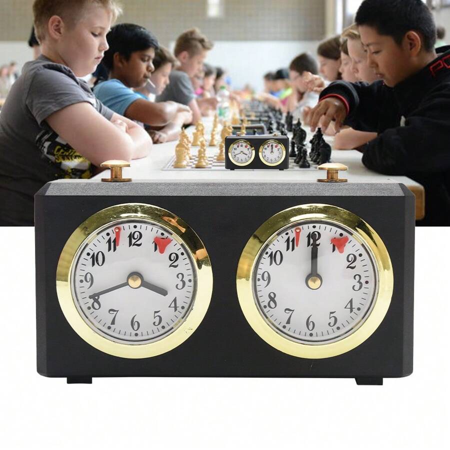 Chess Clock Game Timer Professional Competition Portable Gift I-GO Count Up Down - Black - View 1