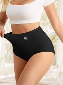 MIOTAN Panties de triángulo de cintura alta para mujeres, moldeador, control de abdomen, piel amistosa y cómodo - Negro - Ver 5