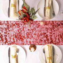1 pieza Corredor de mesa brillante con malla metálica con purpurina para mesa de decoración de eventos, bodas, duchas nupciales, fiestas de cumpleaños