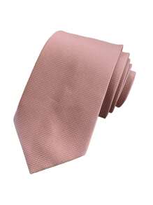 top ties Rose Medium Rose Cinnamon Checkered Tie For Groomsman, Groom - Bụi hồng - Xem 4