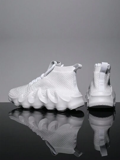 450男士休閒無鞋帶襪子鞋，時尚運動跑鞋