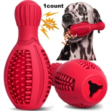 1 pieza Juguete para mascar para perros - Juguete rompecabezas alimentador lento para perros, Juguete de goma interactivo con silbido para limpieza de dientes, Adecuado para perros de raza pequeña/mediana/grande