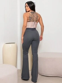 Women Sports Leggings - Grey - View 2