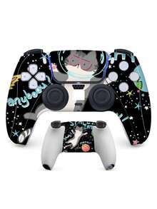 1pc Wireless Controller Sticker PVC Protective Film Scratch-Resistant Decal Compatible With Joystick, Cartoon Game Character Theme Joystick Sticker, Game Accessory With Frosted Anti-Slip Wear-Resistant Design, Both Sides Can Be Applied - PS5 Controller Sticker - View 10