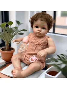 1入組52CM重生娃娃，22英寸可愛的Tutti手工製作，逼真無性別新生兒嬰兒，適合作為兒童生日禮物（布身體） - Unisex - 查看 14