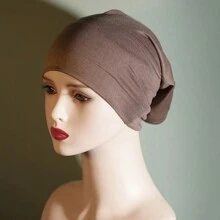 Solid Color Tube Undercap Lightweight Elastic Inner Hijab - A - View 27