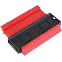 1 件轮廓规，带锁轮廓复制器，多功能木工形状描摹模板测量工具轮廓尺，适用于不对称轮廓 - 紅色 - 查看 7