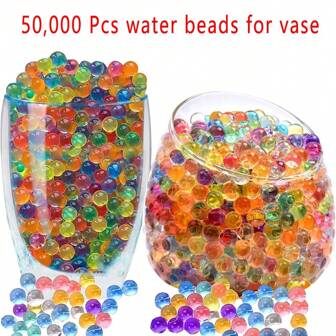 45000 Pcs Mix Color Water Gel Jelly Beads, Water Gel Beads For Vase, Vase Filler For Centerpieces, Water Beads For Soilless Planting, Floral Arrangement, Vase Filler Floral Arrangement, Floral Decorations Best Gifts Birthday Graduation