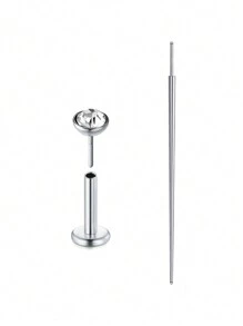 CIZME 2 件 16G/18G/20G 无螺纹按压式鼻钉不锈钢唇钉穿孔珠宝适用于耳屏梦露唇轮软骨耳环耳钉适用于男女， - 銀色 - 查看 39