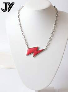 1入珠寶項鍊,波希米亞風格閃電形狀的綠松石吊墜,嘻哈風格,男女皆宜 - 閃電 - 查看 4