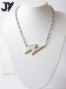 1入珠寶項鍊,波希米亞風格閃電形狀的綠松石吊墜,嘻哈風格,男女皆宜 - 閃電 - 查看 9