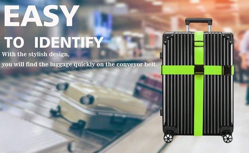 4 Packs Luggage Straps For Suitcases TSA Approved, Travel Belt Suitcase