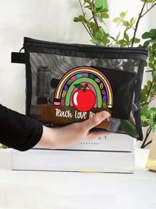 1/2 chiếc, Túi lưới đen, Túi đựng mỹ phẩm nữ có khóa kéo in chữ hoa, Túi lưới đựng đồ trong suốt, Túi đựng đồ vệ sinh, Quà tặng cho cô ấy, Thích hợp để đựng mỹ phẩm cho phụ nữ, Đựng mỹ phẩm ở ký túc xá đại học, Du lịch cho phụ nữ, Túi quà tặng, Túi đựng mỹ phẩm vui nhộn in chữ nhiều màu, Quà tặng cho giáo viên dự tiệc về trường, Quà tặng cho chị em gái, Quà tặng tuyệt vời nhất cho giáo viên, Quà tặng sinh nhật, Quà tặng kỷ niệm, Quà tặng tốt nghiệp Túi đựng đồ trang điểm Đồ dùng học tập Đồ dùng thiết yếu khi đi du lịch Túi đựng đồ trang điểm Đồ dùng thiết yếu cho ngày lễ Túi đựng đồ trang điểm Túi đựng đồ trang điểm Tổ chức đồ trang điểm Tổ chức đồ trang điểm mùa đông ngày lễ Lưu trữ đồ trang điểm - màu đen - Xem 14
