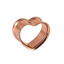 2pcs Stainless Steel Heart Ear Plugs Gauges Expanders Body Piercing Jewelry Earring Tunnels Stretchers Valentines,Mom,Mother,Mother's Day,Gift