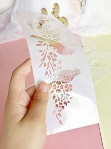 1pc Animals Bird Magpie DIY Layering Stencils Wall Painting Scrapbook Coloring Embossing Album Decorative Template Cake Border Printing Mold Baking Tools Powdered Sugar Sieve Spray Flower Painting Mold Back To School,Back To School,School Supplies