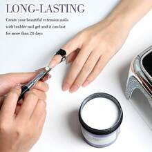 LIMEGIRL LED & U V Builder Nail Gel - 150g/5.3ozLarge Capacity Clear Hard Gel For Nails, Nail Extension Strengthen Hard Builder Kit Stuff For DIY Art Manicure Set Strong Nails, Nail Strengthening, Extension, Art, Manicure Starter, UV Cured, For Pro Salon And Home DIY Use - 彩色 - 查看 5