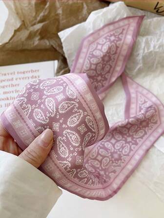 4 st/set eleganta sidenhalsdukar och hårband med blommönster för kvinnor, mångsidig användning för vardagsliv och semester, kattöron-pannband, turban-pannband, svettband, skolsaker, högskola, pannband, höstvinter, hårband, håraccessoarer för kvinnor, bandanas, mjuk huvudbonad, halsduk för kvinnor