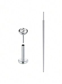 CIZME 2 件 16G/18G/20G 无螺纹按压式鼻钉不锈钢唇钉穿孔珠宝适用于耳屏梦露唇轮软骨耳环耳钉适用于男女， - 銀色 - 查看 45