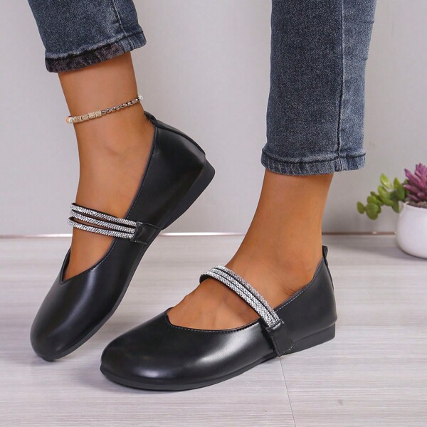 2024 New Spring Summer Women's Shoes, Round Toe Low-Heeled Shoes, Soft And Comfortable, Big Size