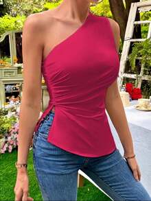Women Tops - Hot Pink - View 2