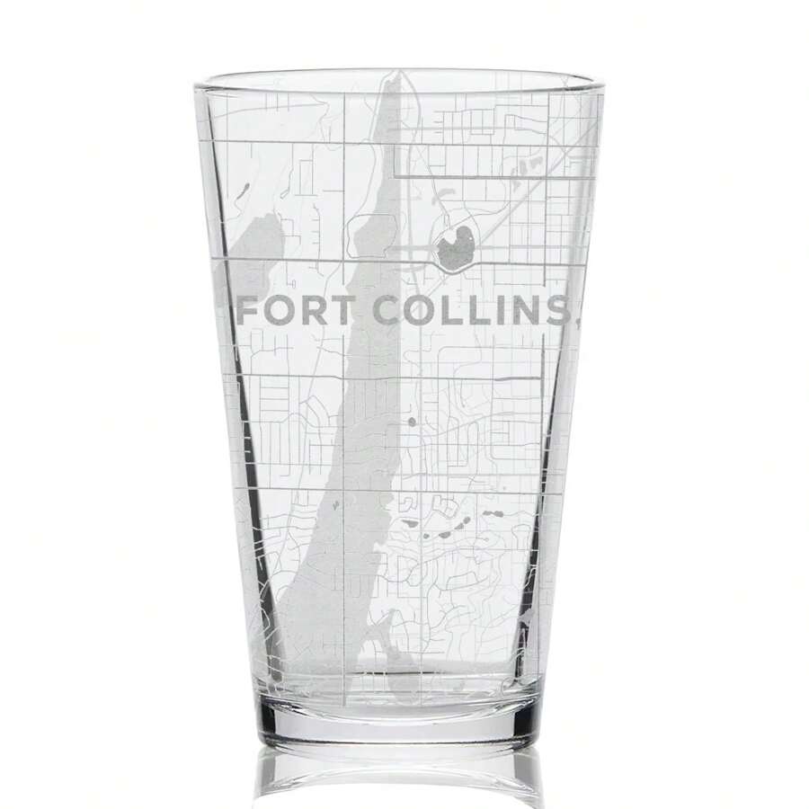 FORT COLLINS COLORADO Laser Engraved 16oz Pint Glass, Great Gift Idea