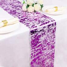1 pieza Corredor de mesa brillante con malla metálica con purpurina para mesa de decoración de eventos, bodas, duchas nupciales, fiestas de cumpleaños