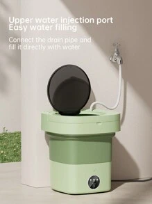 Mini Lavadora Portátil Plegable Tipo Cubo De 8 Litros, Diseño Integrado De Lavado Y Deshidratación Completamente Automático - Tipo de Enchufe A USA (110-127V) - Ver 3