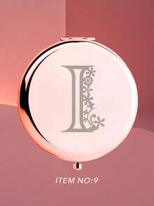 1pc Rose Gold Engraved Alphabet Series Portable Vanity Mirror, Foldable, Lightweight And Ultra-Thin, Quality Stainless Steel, Silver-Colored Nano-Electroplated Border, Exquisite Details, Suitable For All, Foldable, Square-Shaped, Portable Pocket Mirror, Classic And Luxurious Element Style, With Exquisite Details And Unique Character Design Of Name Initials, Blessings, Inspirational Characters And Patterns, The Folding Structure Ensures Durability And Reliability, Resistant To Falls And Convenient To Carry, Makeup Mirror With 180° Flip Cover, Multi-Functional Mini Mirror, Compact Mirror, Suitable For Daily, Festive, Birthday, Christmas, New Year Gifts, Small Bag Companion, Pocket-Size For Convenient Storage, Suitable For Various Occasions Such As Traveling, Gathering, Working, Studying, Suitable For All Ages, Suitable For Emotional Couples, Students, Teachers, Friends, Sisters, Women, Girls, Fathers, Mothers, Grandfathers, Grandmothers, Aunts, Nieces, Best Friends, Bosses Or Colleagues. - Rose Gold - View 17