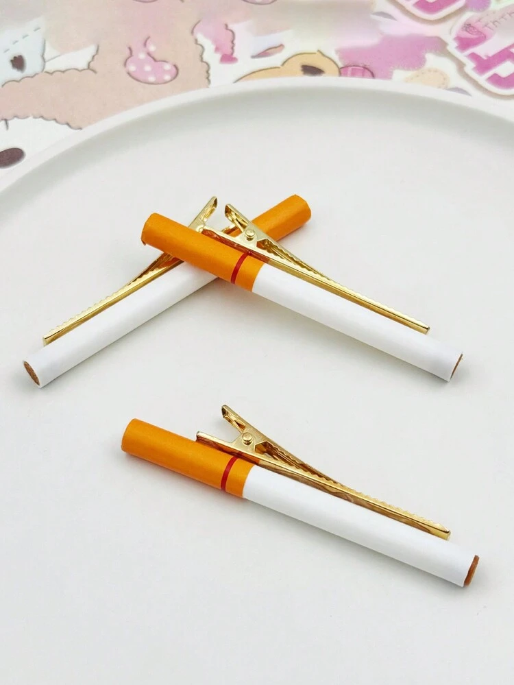 3pcs Funny And Creative Cigarette Hair Clips, Simulation Cigarette Butt And  Alligator Hair Clip, Versatile Hair Accessories For Casual Wear. Novelty Cigarette  Hair Clip For Women, Suitable For Clamping Bangs, Side Hair
