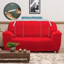 Charm Of Detail 1-Seater Sofa Cover In Premium Elastic Mesh Various Colors Ready For Delivery - 紅色 - 查看 2