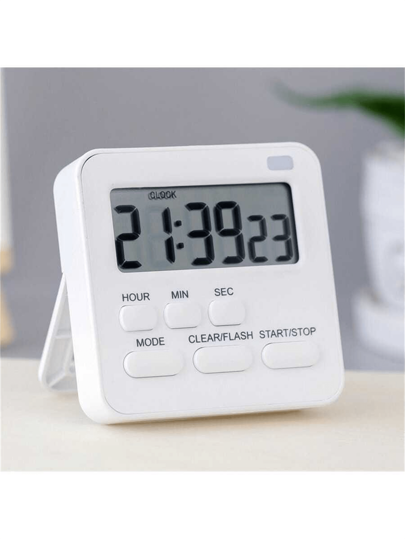 1pc Kitchen Timer With Countdown Reminder, Silent Count Up Timer With Blinking Light, English Version Clock,Food,,Kitchen,Travel,Kitchen Items,Kitchen Tools,Kitchen Things.